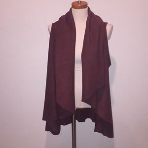 Anthropologie brown circle vest shawl cardigan
